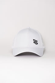 Locked Down Brands Premium Water Resistant CLASSIC Snapback in Collaboration with Earl Bamber Motorsport - White | Front View