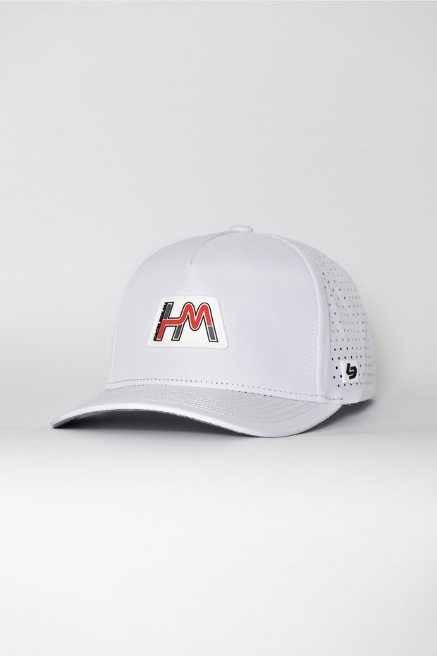 Locked Down Brands Premium Water Resistant Hunter McElrea ICON Snapback - White | Main View
