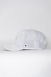 Locked Down Brands Premium Water Resistant Hunter McElrea ICON Snapback - White | Side View