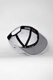 Locked Down Brands Premium Water Resistant Hunter McElrea ICON Snapback - White | Under View