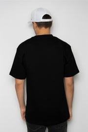 Locked Down Brands Premium Cotton HM Racing Oversized T-Shirt in Collaboration with Hunter McElrea - Black | Back View